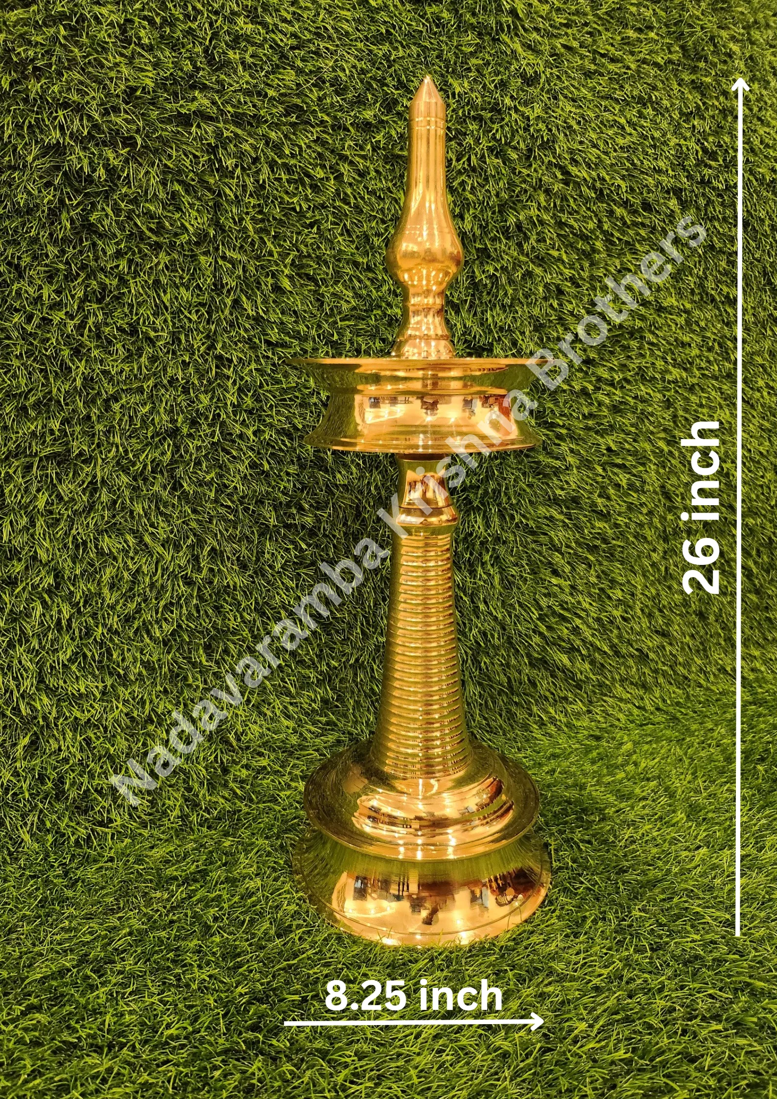Brass Kerala Traditional Medium Lamp/Vilakku - Image 15