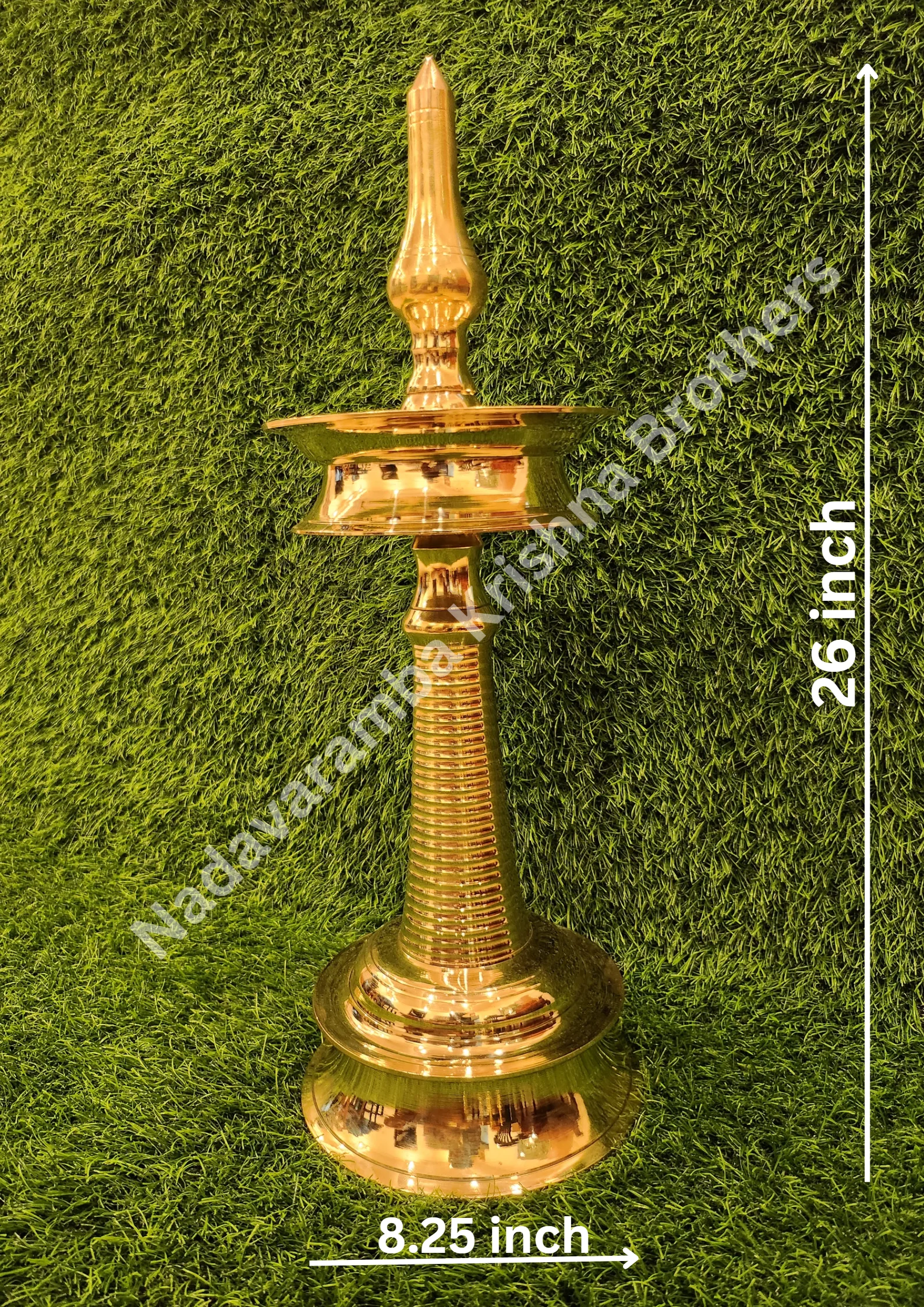 Brass Kerala Traditional Medium Lamp/Vilakku - Image 16