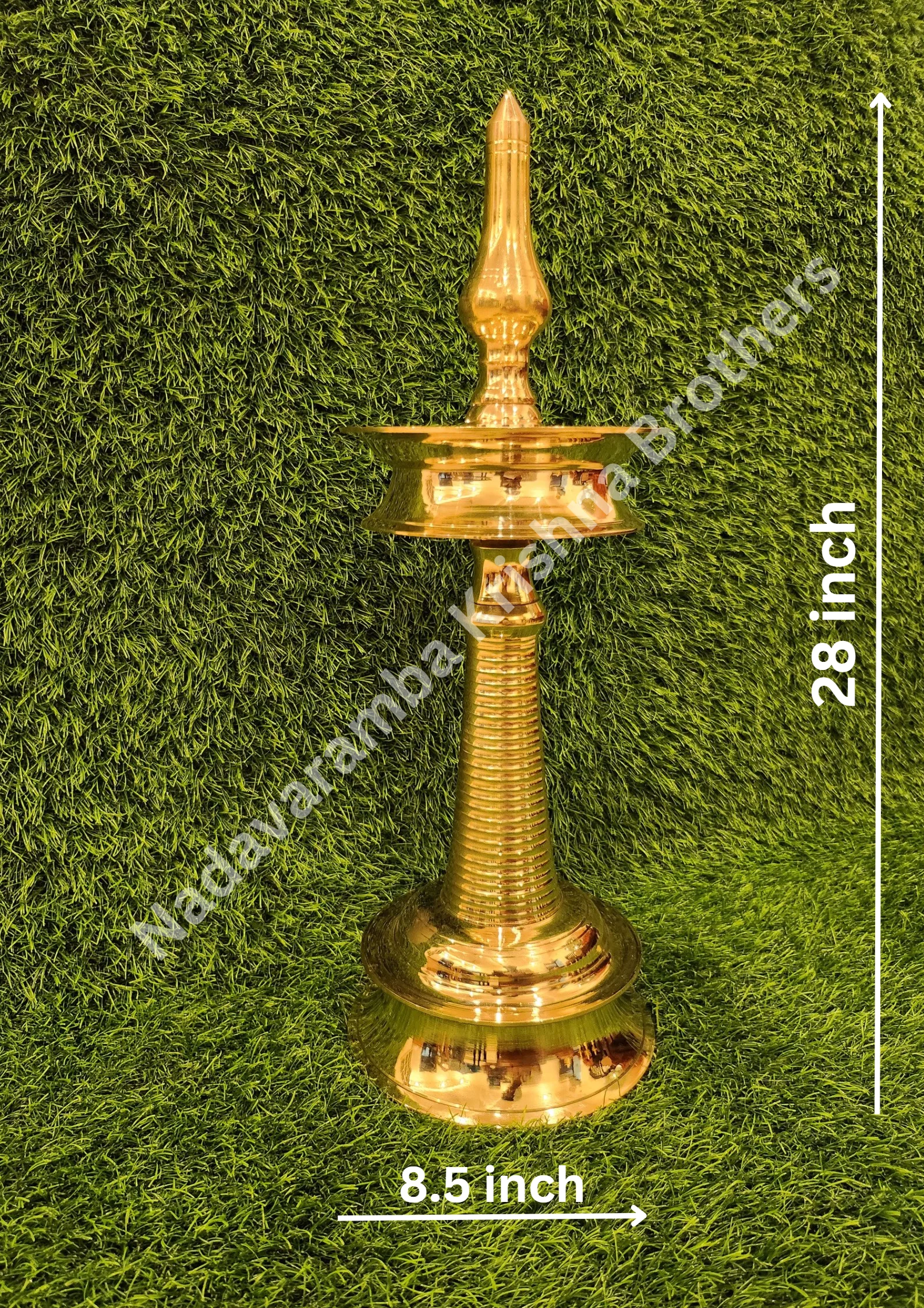 Brass Kerala Traditional Medium Lamp/Vilakku - Image 18
