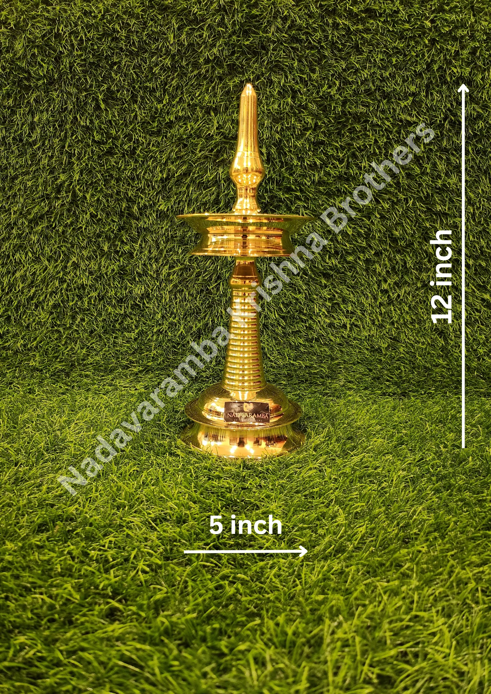 Brass Kerala Traditional Medium Lamp/Vilakku - Image 26