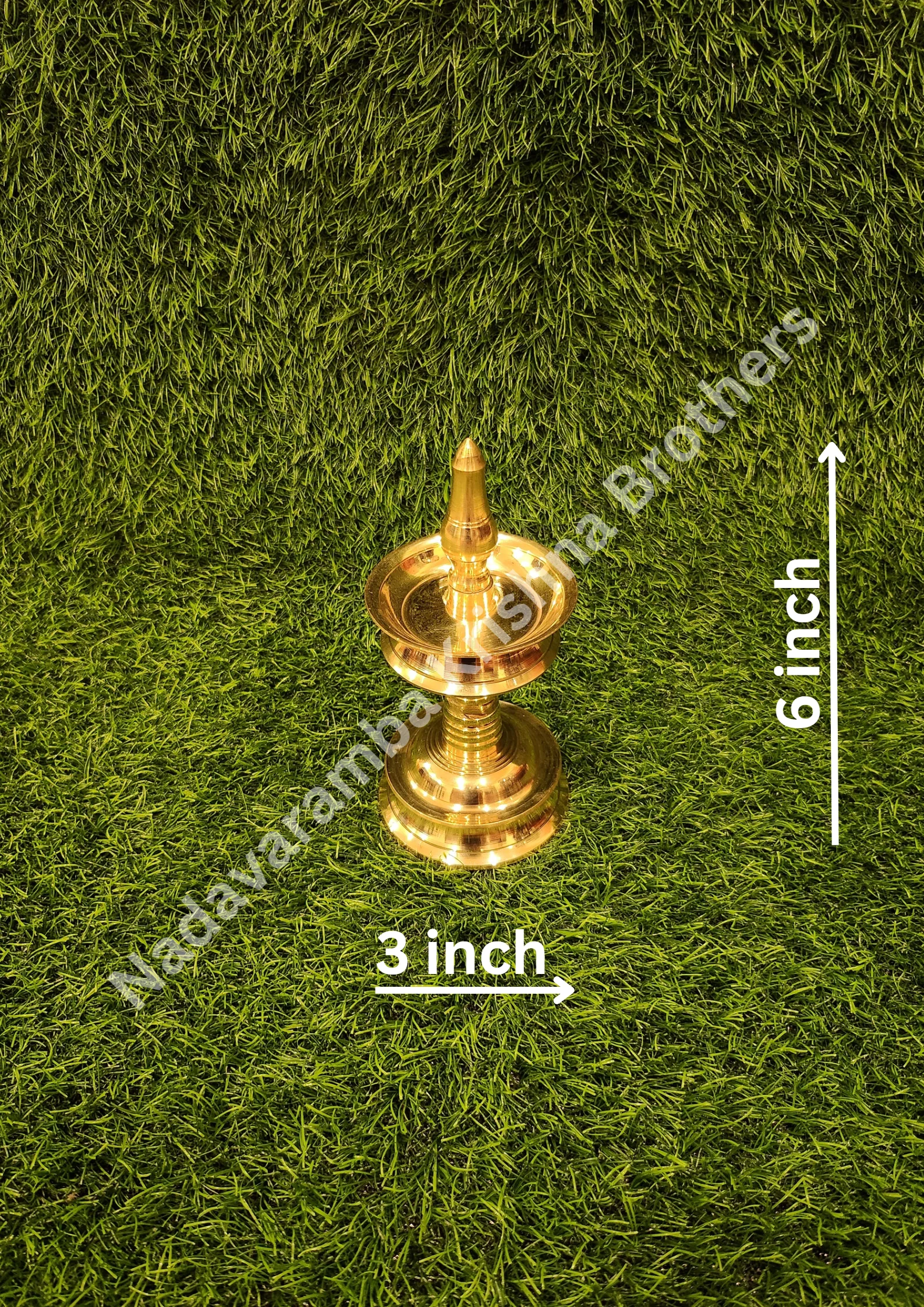 Brass Kerala Traditional Small Lamp/Vilakku - Image 7