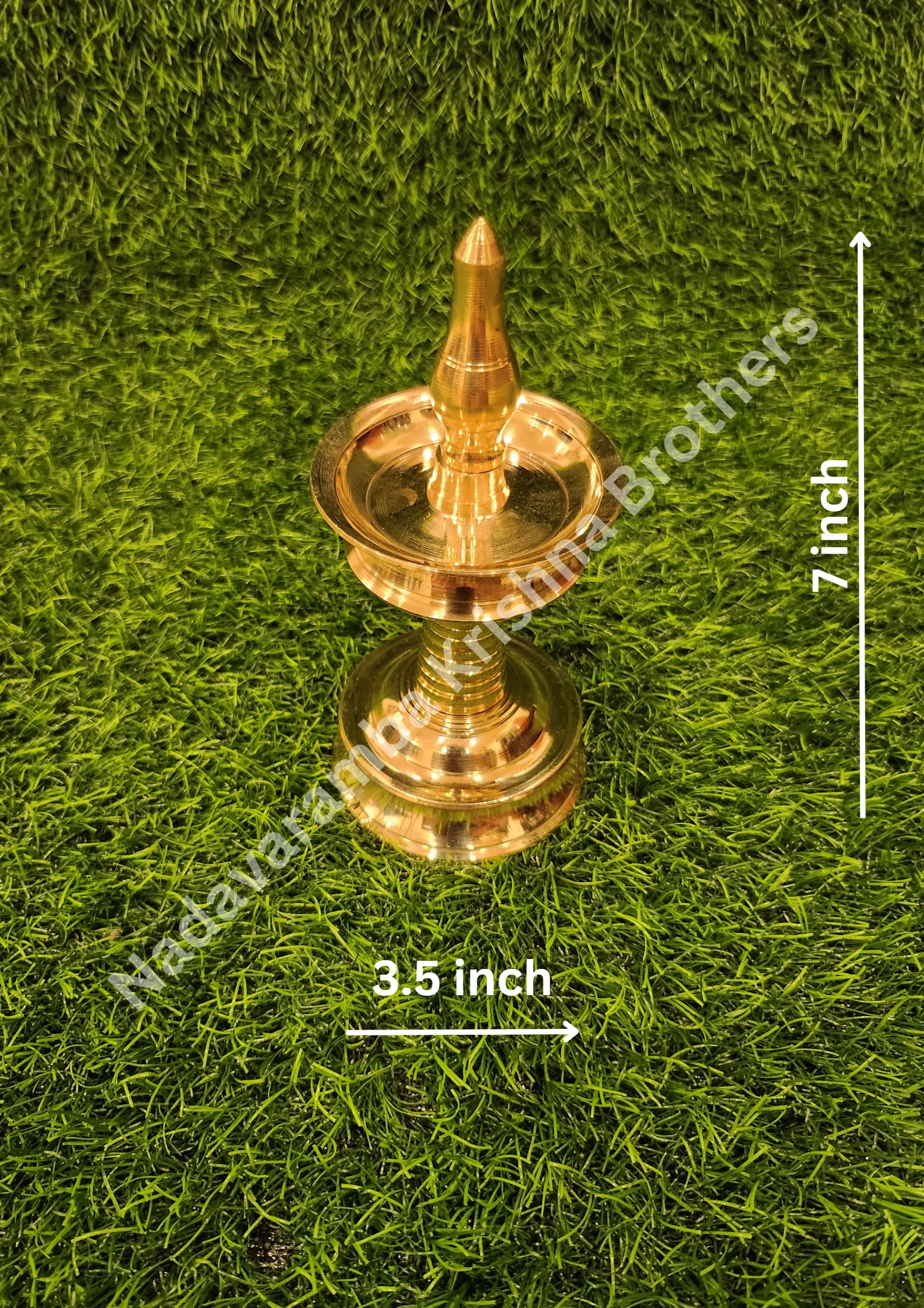 Brass Kerala Traditional Small Lamp/Vilakku - Image 9