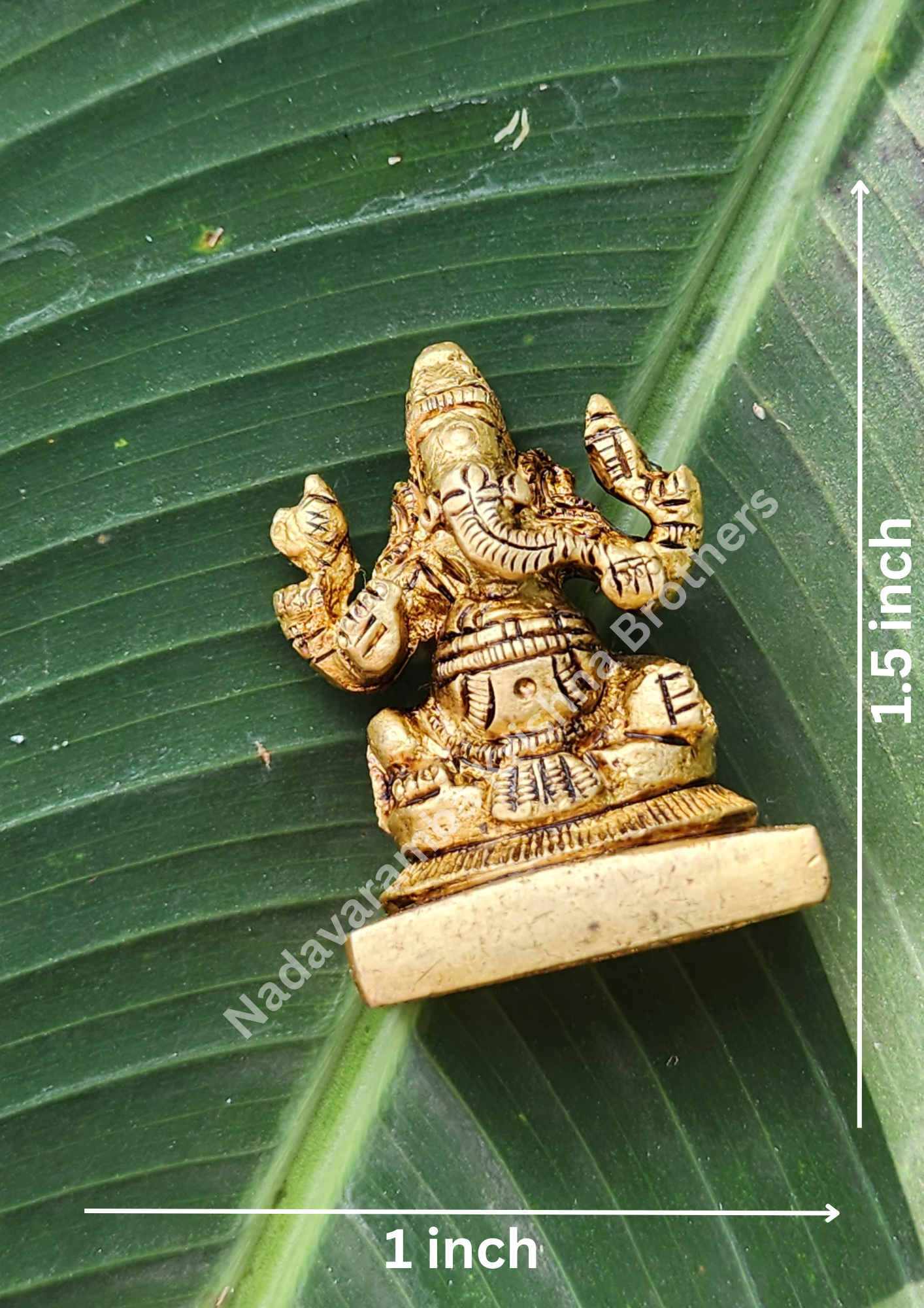 Brass Ganesh Idol 1.5inch SC-3098 - Image 4