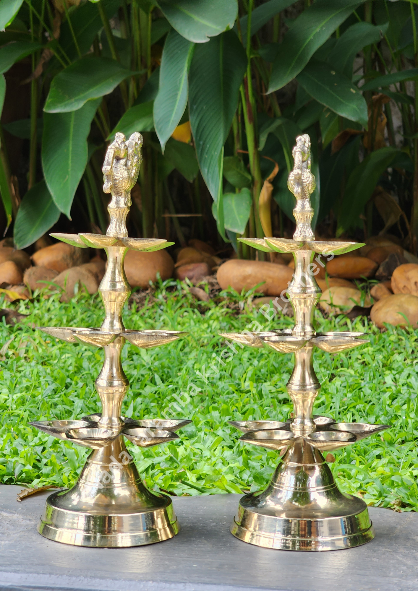 Fancy Kerala Vilakku 10 inch - Image 2