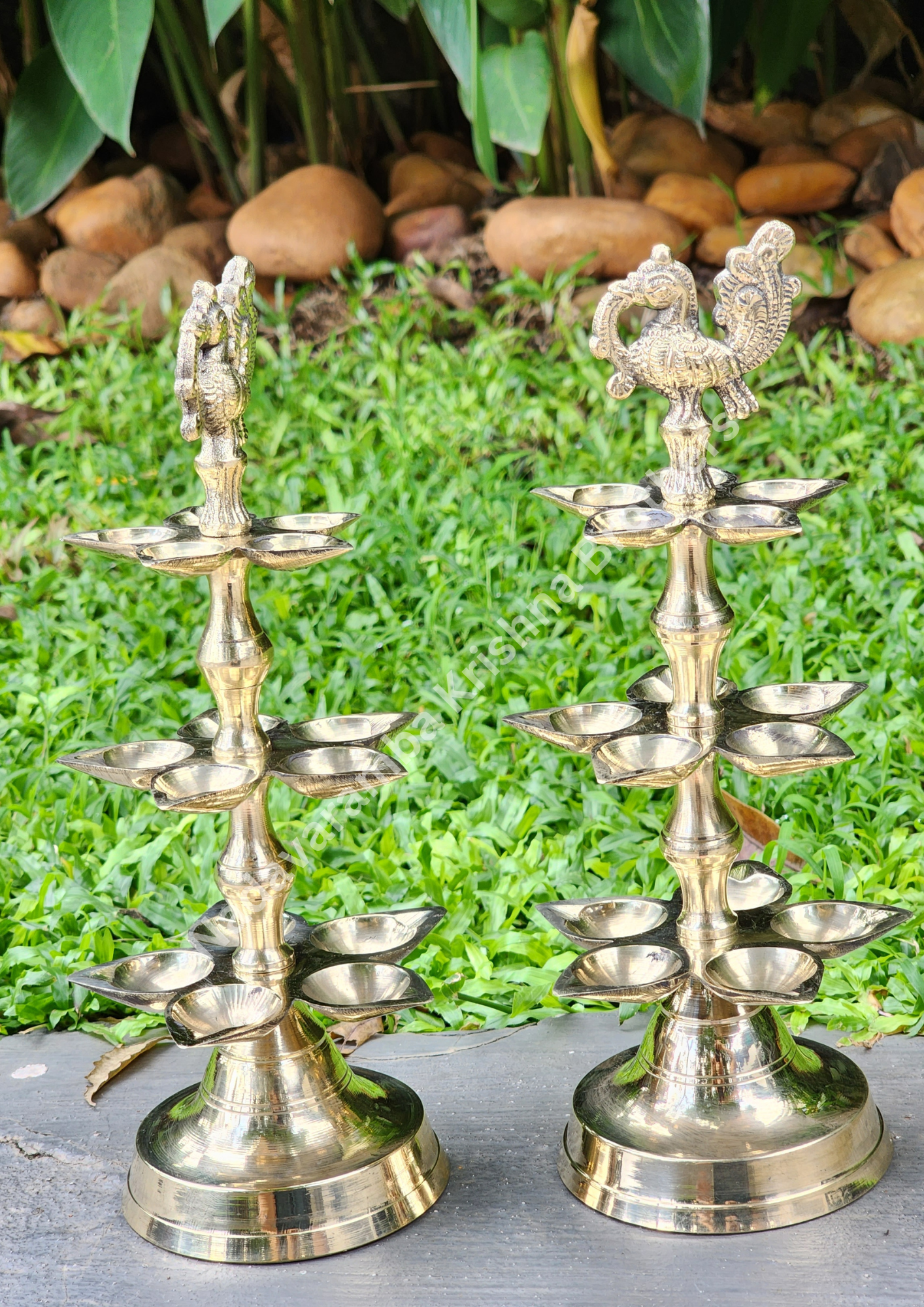 Fancy Kerala Vilakku 10 inch - Image 3