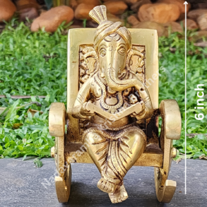 Chair Ganesh Reading Book 6 inch
