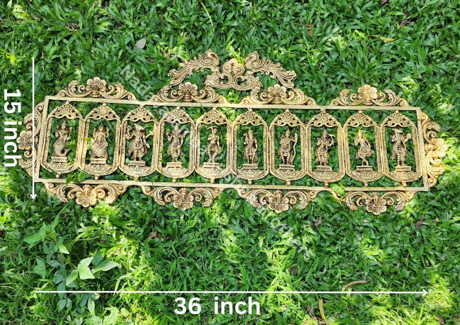 Dasavatharam Brass Wall Hanging I BS-AAB-DA-1 - Image 2