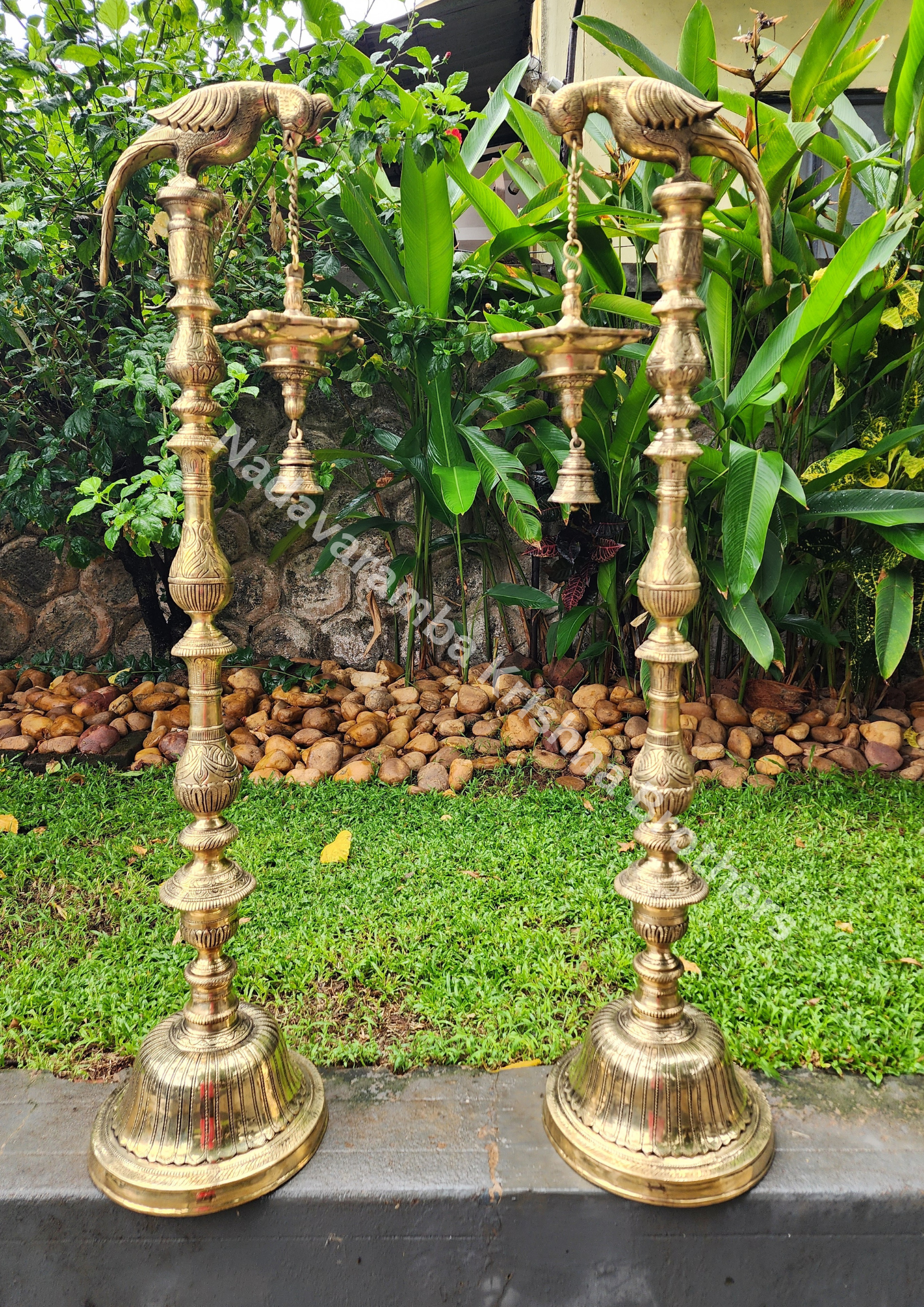 Parrot Bronze Vilakku/Lamp 4 feet - Image 2