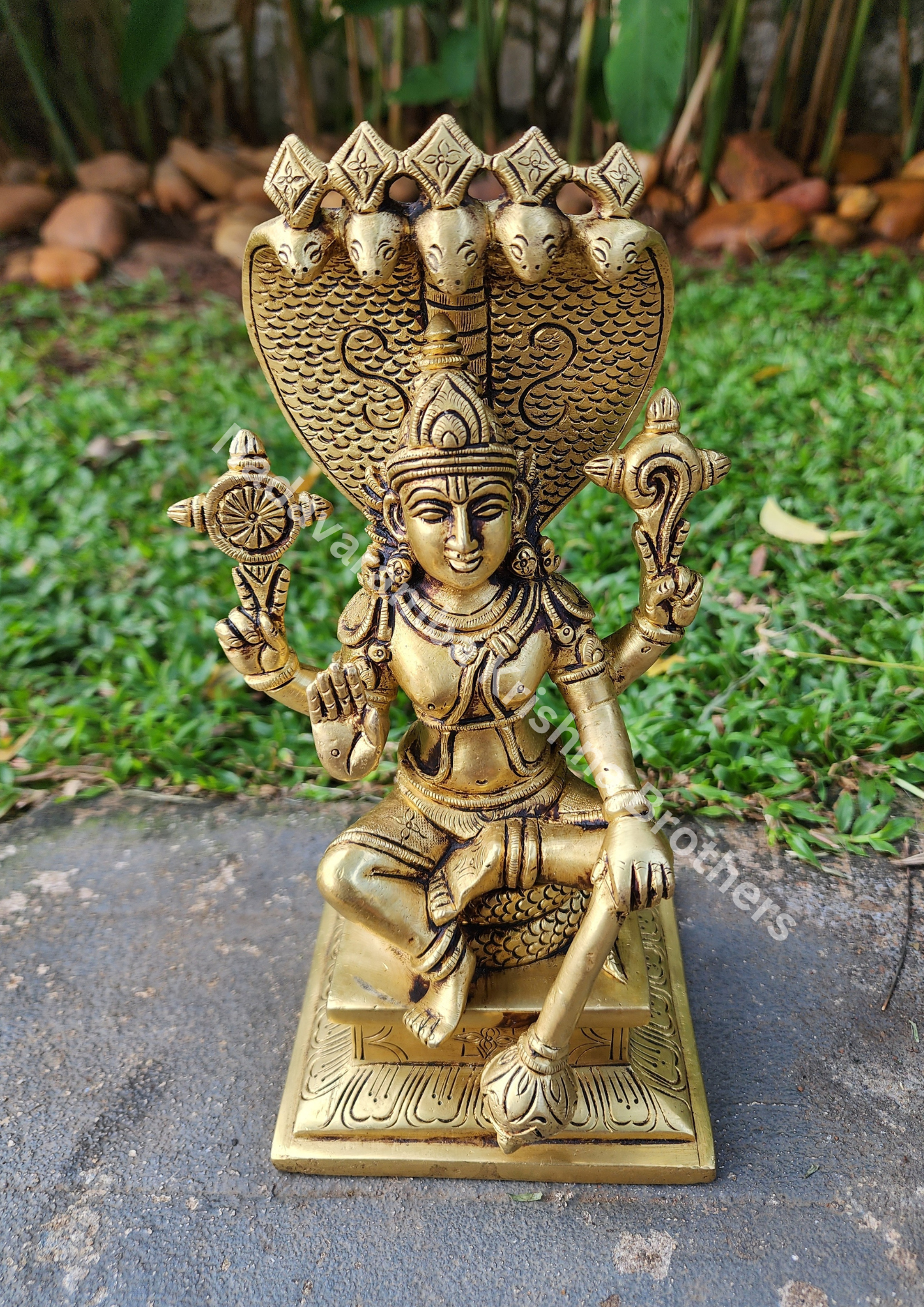 Maha Vishnu Seated Idol - Image 2