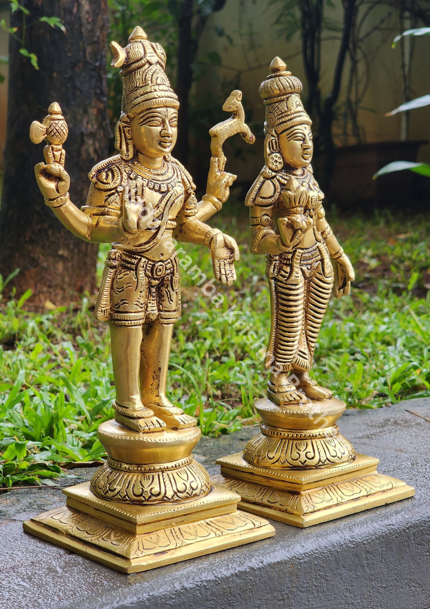 Shiva Parvati Standing 11 inch - Image 4