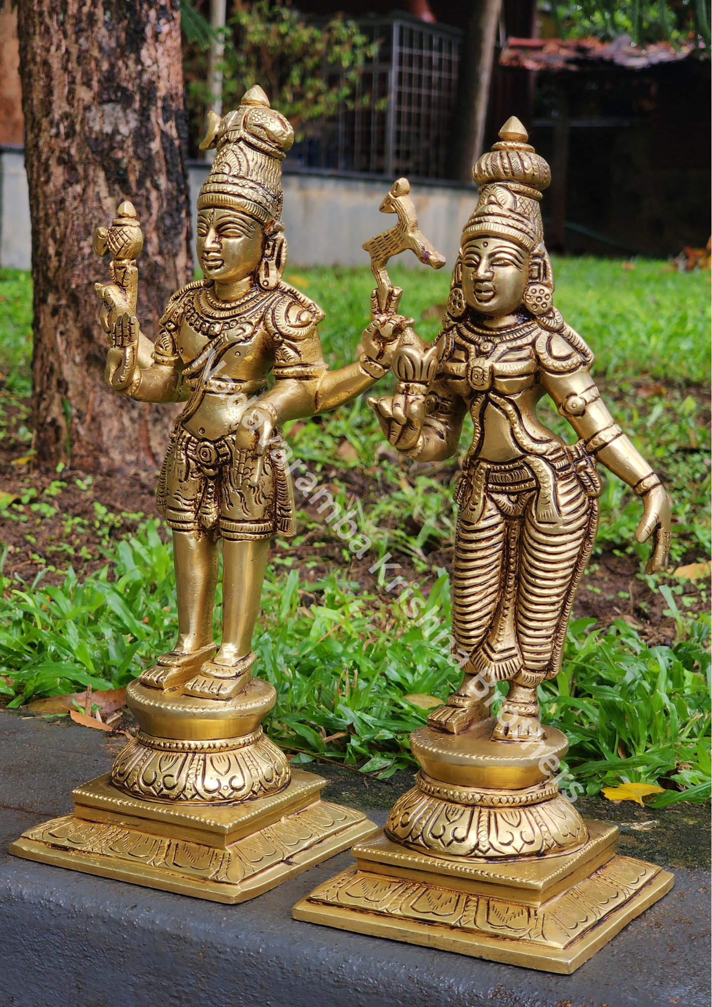 Shiva Parvati Standing 11 inch - Image 3