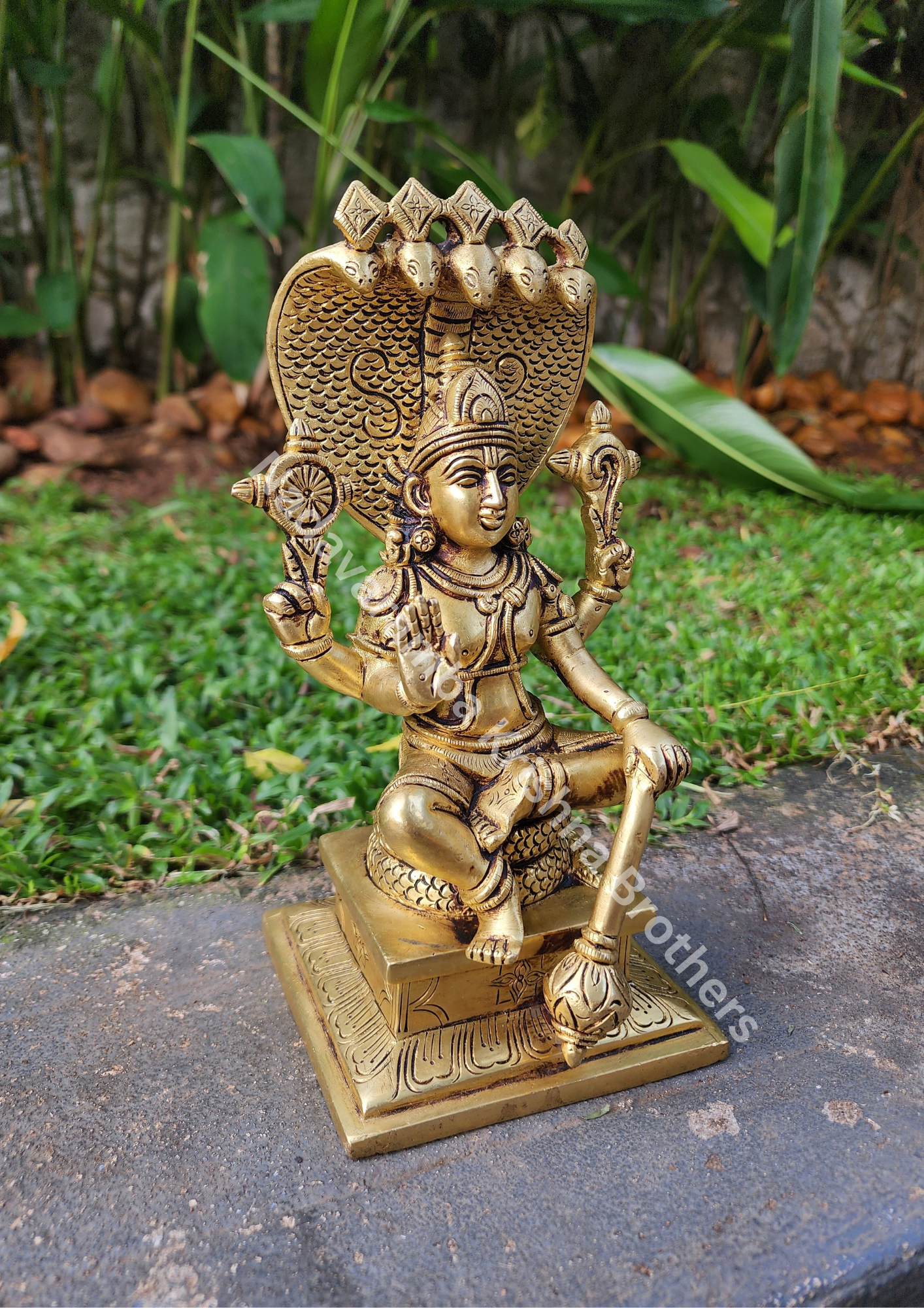 Maha Vishnu Seated Idol - Image 4