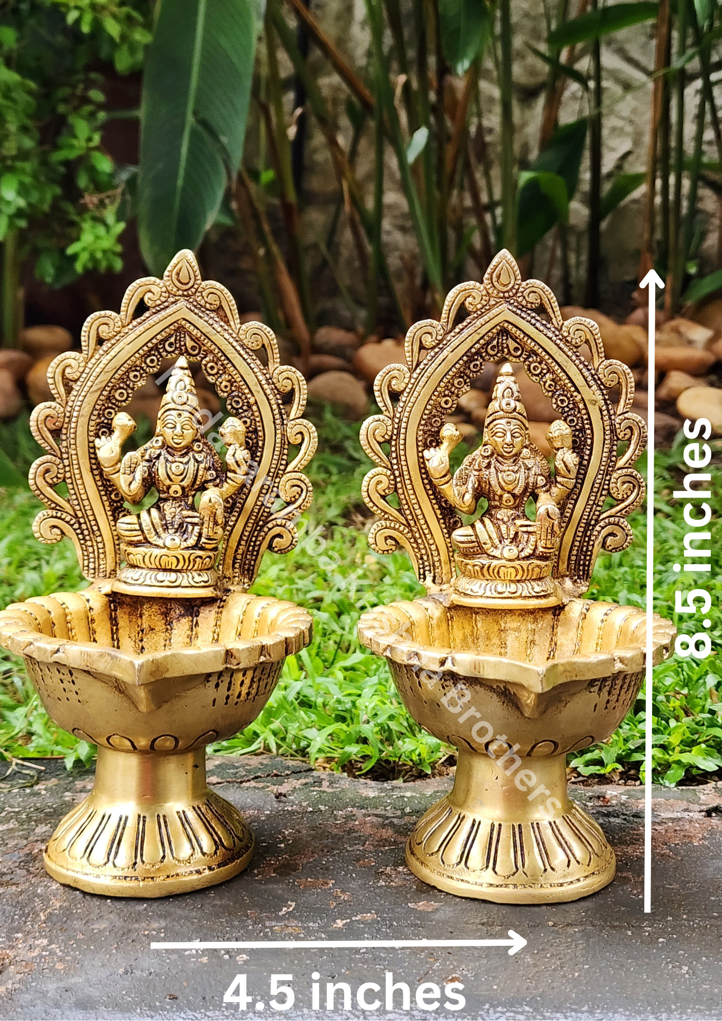 Lakshmi Vilakku/Lamp 8.5 inch - Image 2