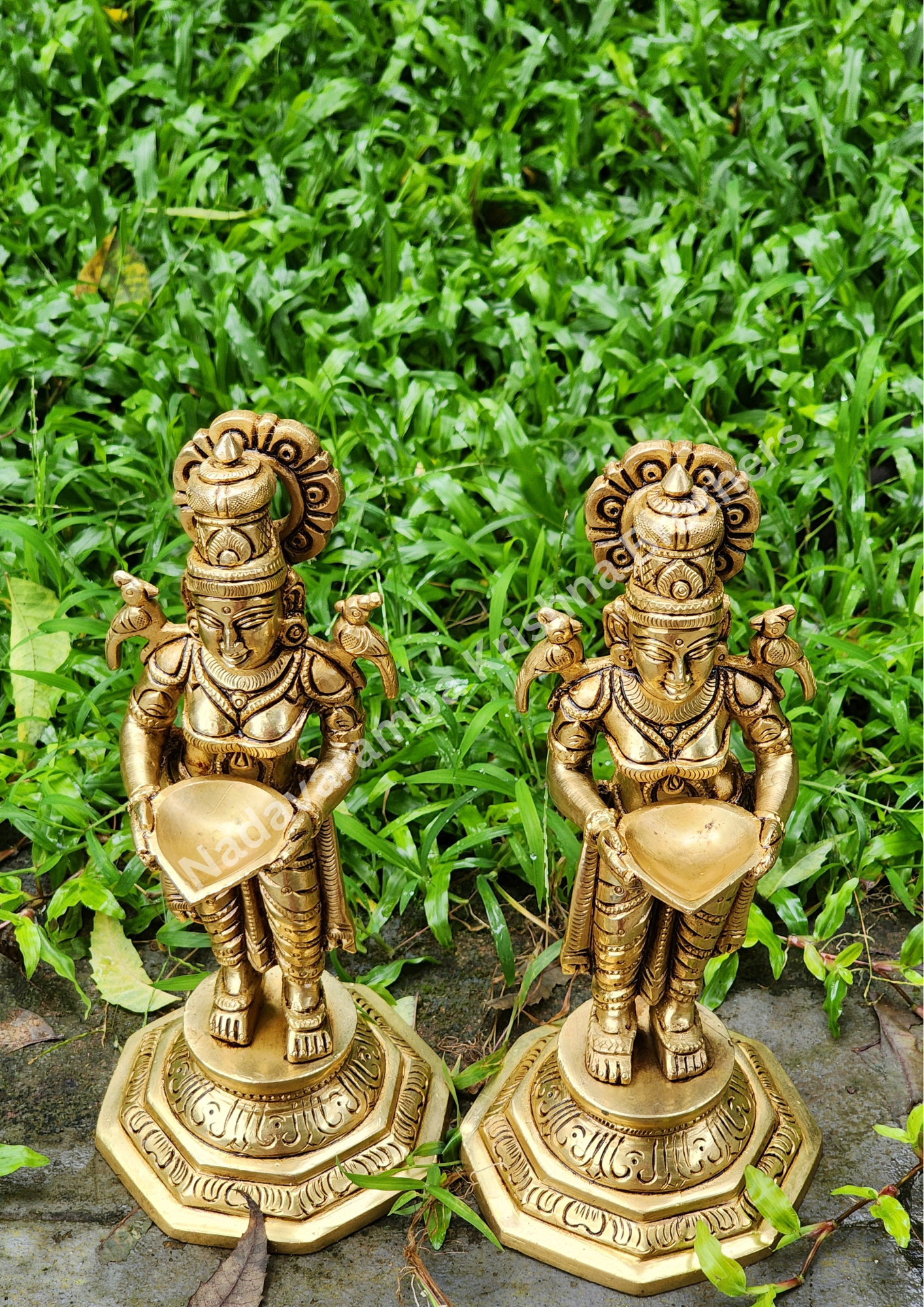 Pavaai Vilakku (Pair) 9 inches - Image 4