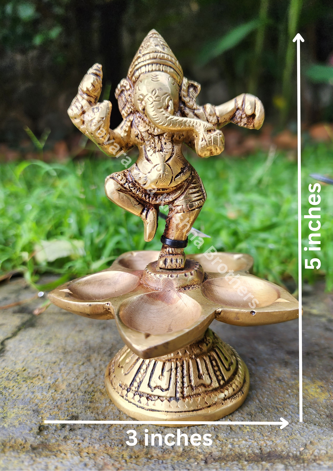 Ganesha Vilakku/Lamp 5 inch BS-AAB-3038 - Image 5