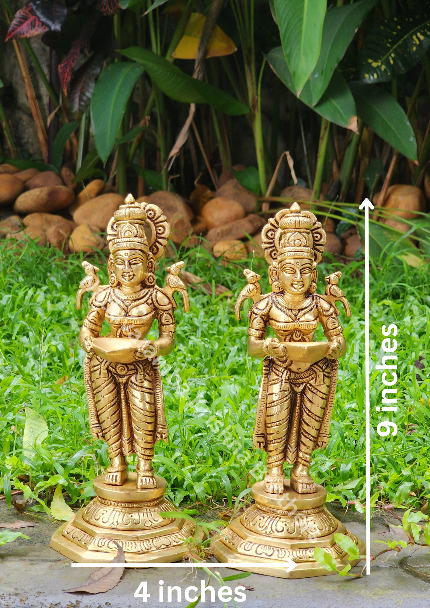 Pavaai Vilakku (Pair) 9 inches