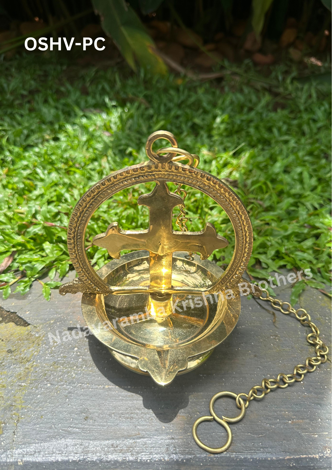 One Side Plain Cross Hanging Vilakku (OSHV-PC) - Image 2