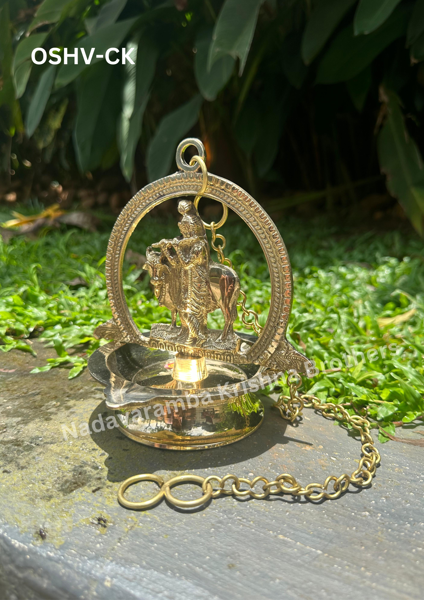 One-Side Cow Krishna Hanging Vilakku (OSHV-CK) - Image 4