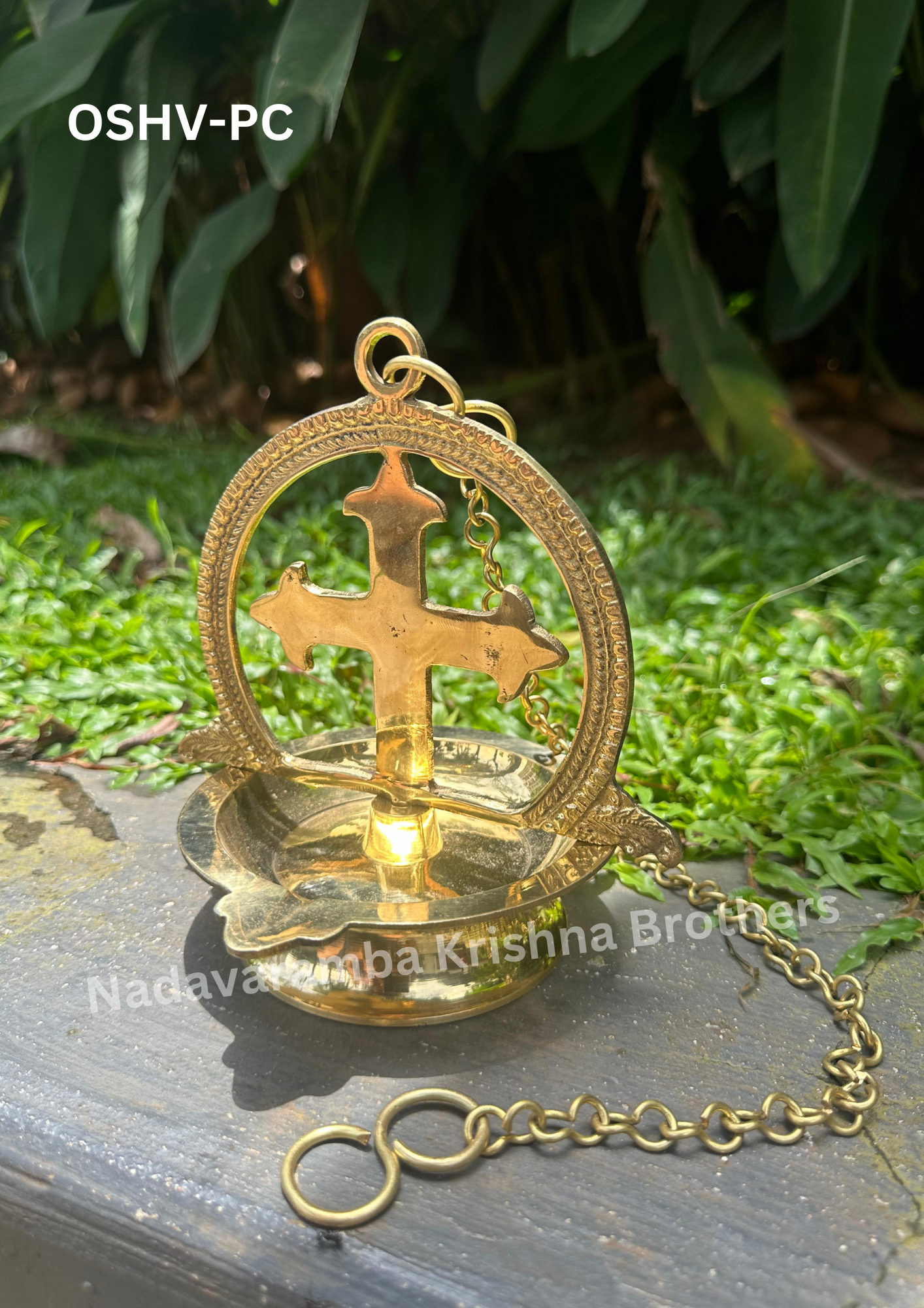 One Side Plain Cross Hanging Vilakku (OSHV-PC) - Image 4