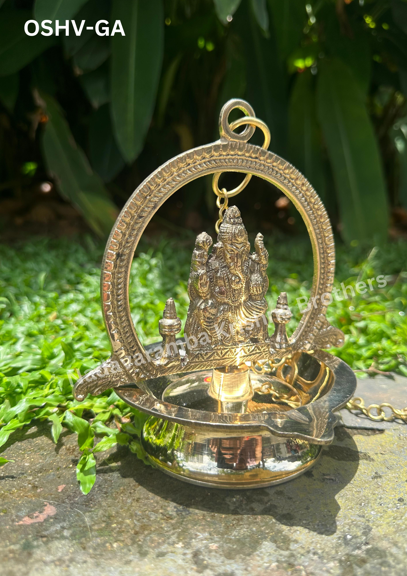 One-Side Ganesha Hanging Vilakku (OSHV-GA) - Image 3