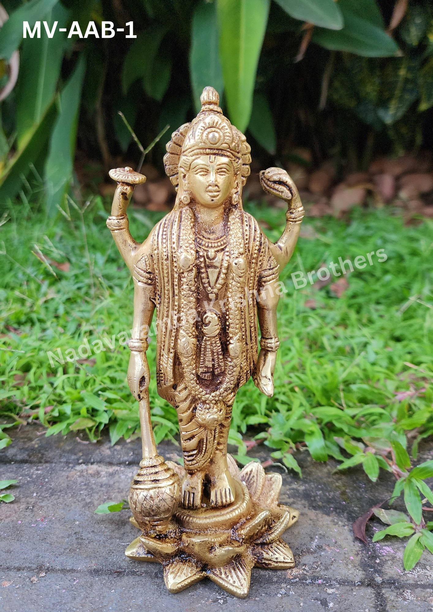 Standing Mahavishnu with Gadha 8.5 inch (MV-AAB-1)