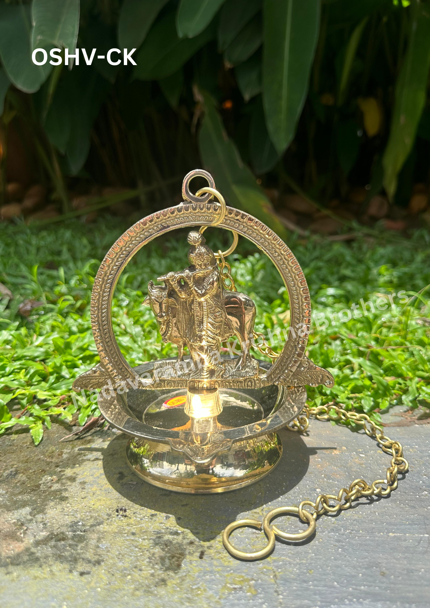 One-Side Cow Krishna Hanging Vilakku (OSHV-CK)