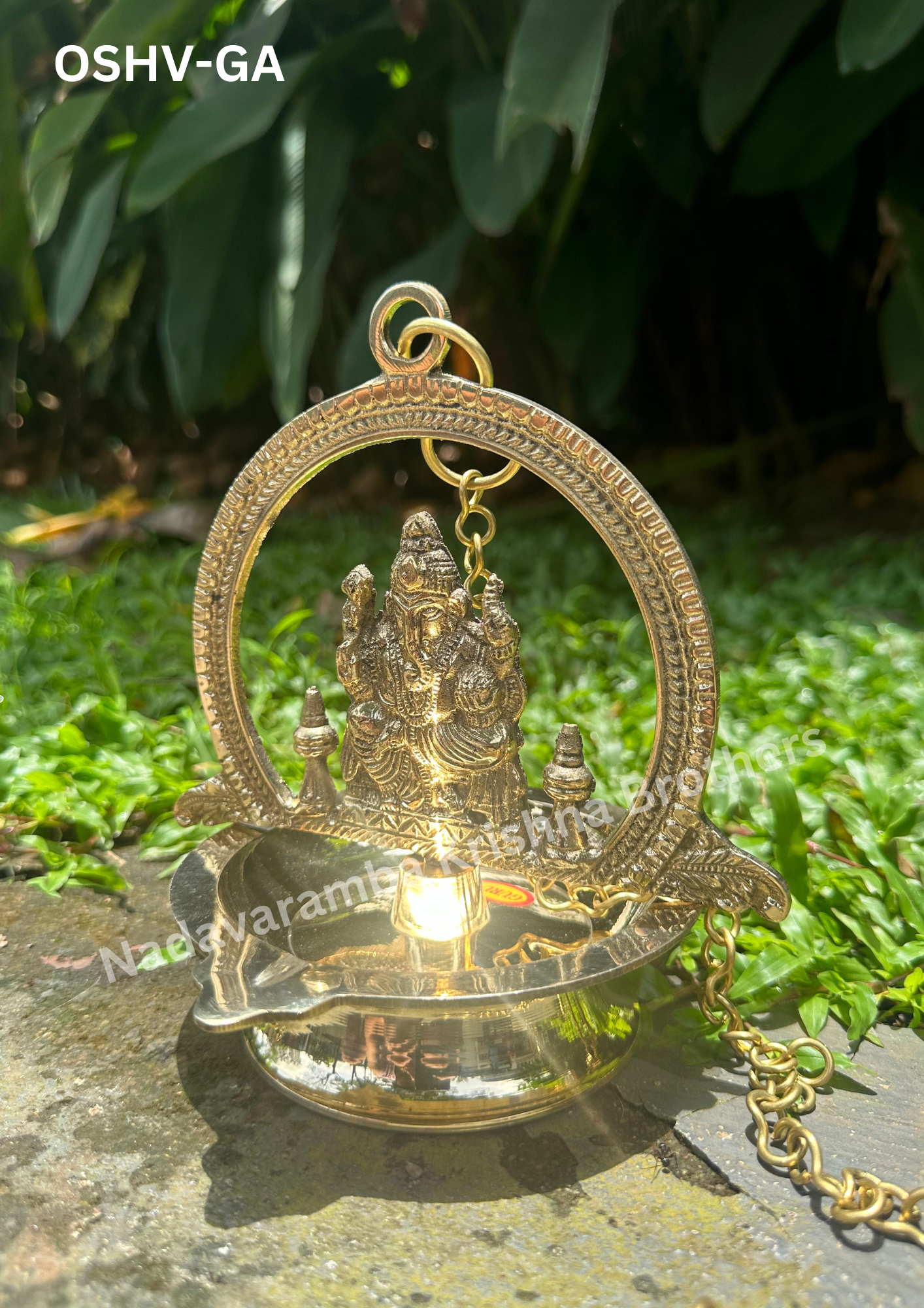 One-Side Ganesha Hanging Vilakku (OSHV-GA) - Image 4
