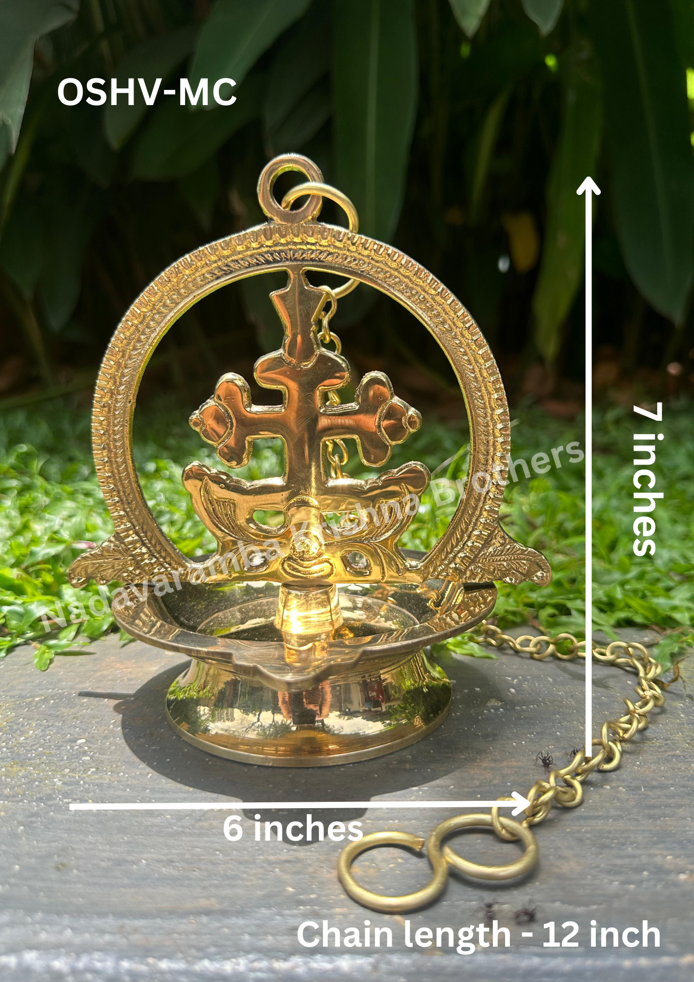 One-Side Marthoma Cross Hanging Vilakku (OSHV-MC) - Image 2