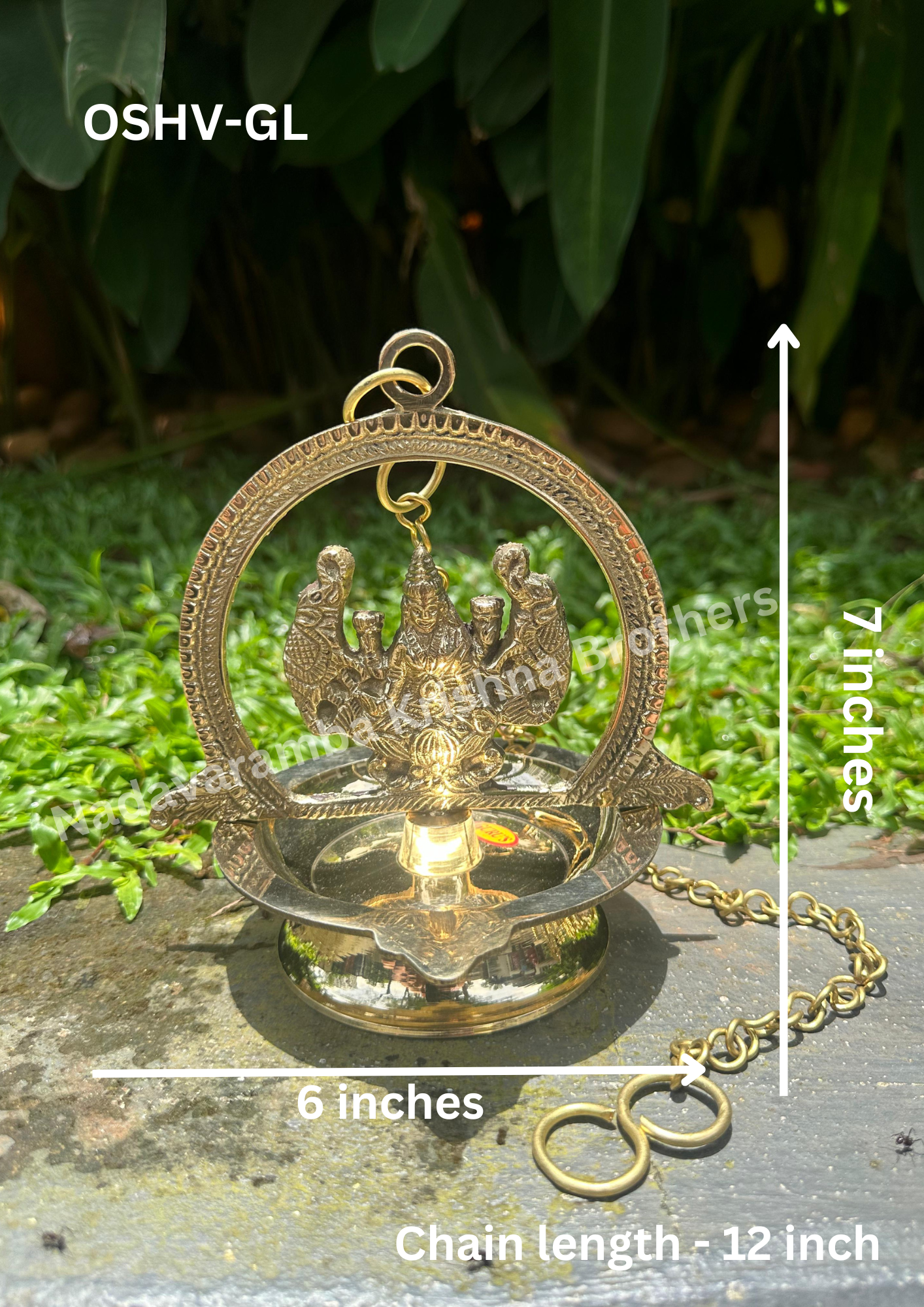 One-Side Gajalakshmi Hanging Vilakku (OSHV-GL) - Image 5