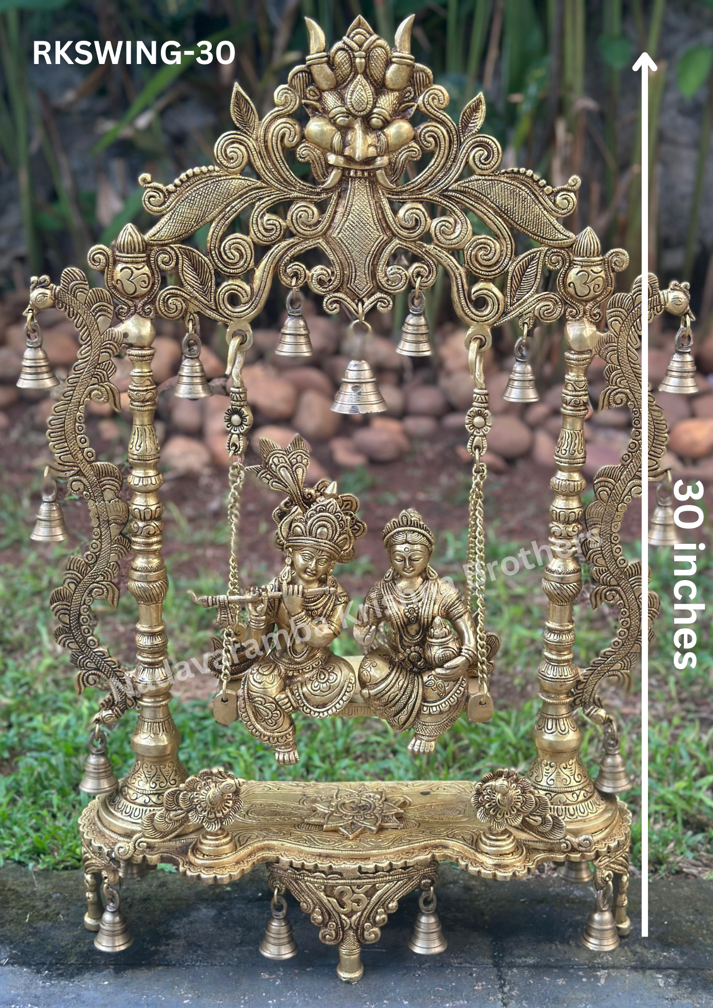 Radha Krishna on Swing 30 inches (RKSWING-30) - Image 4