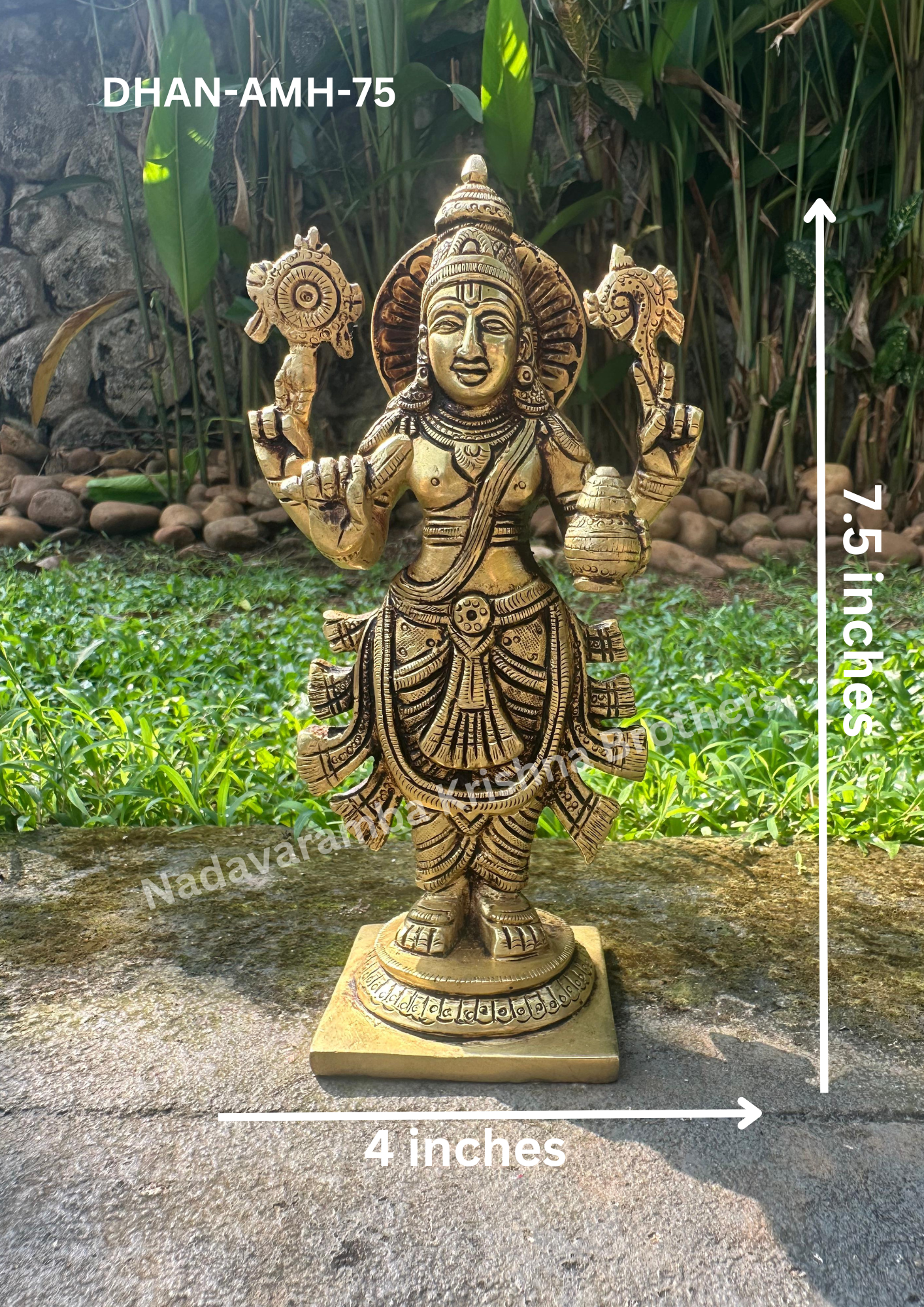 Lord Dhanvantari: 7.5 inch (DHAN-AMH-75) - Image 2