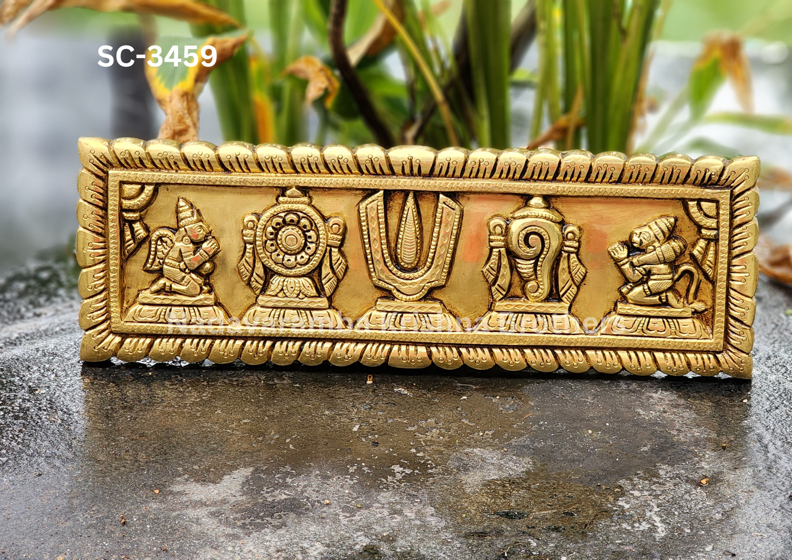 Brass Shank Chakra Wall Hanging Plate (SC-3459)