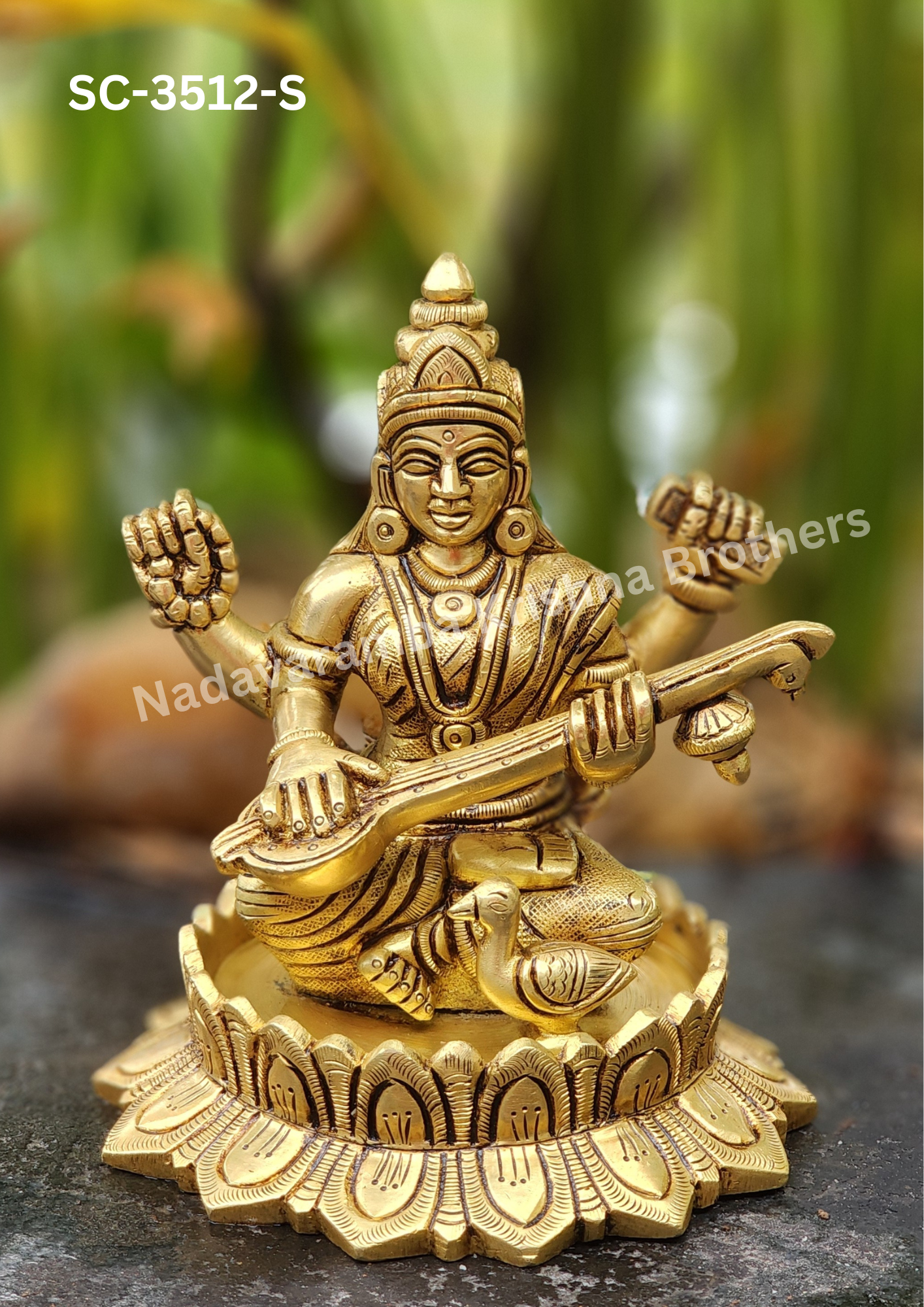 Goddess Saraswathi 5.5 inch (SC-3512-S) - Image 5