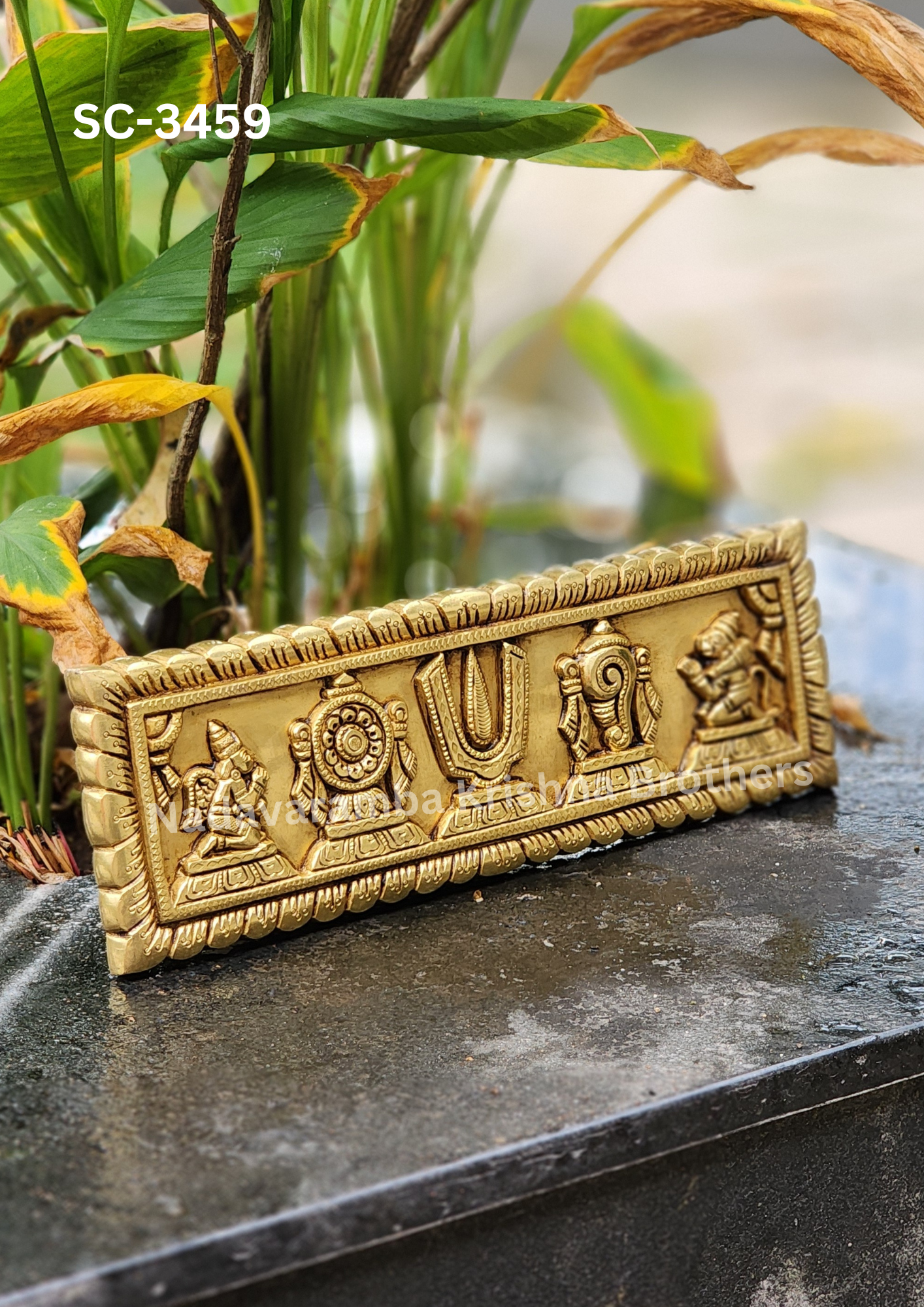 Brass Shank Chakra Wall Hanging Plate (SC-3459) - Image 4