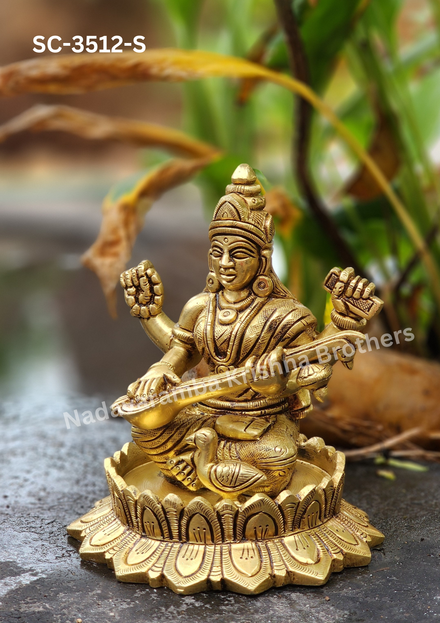Goddess Saraswathi 5.5 inch (SC-3512-S) - Image 4