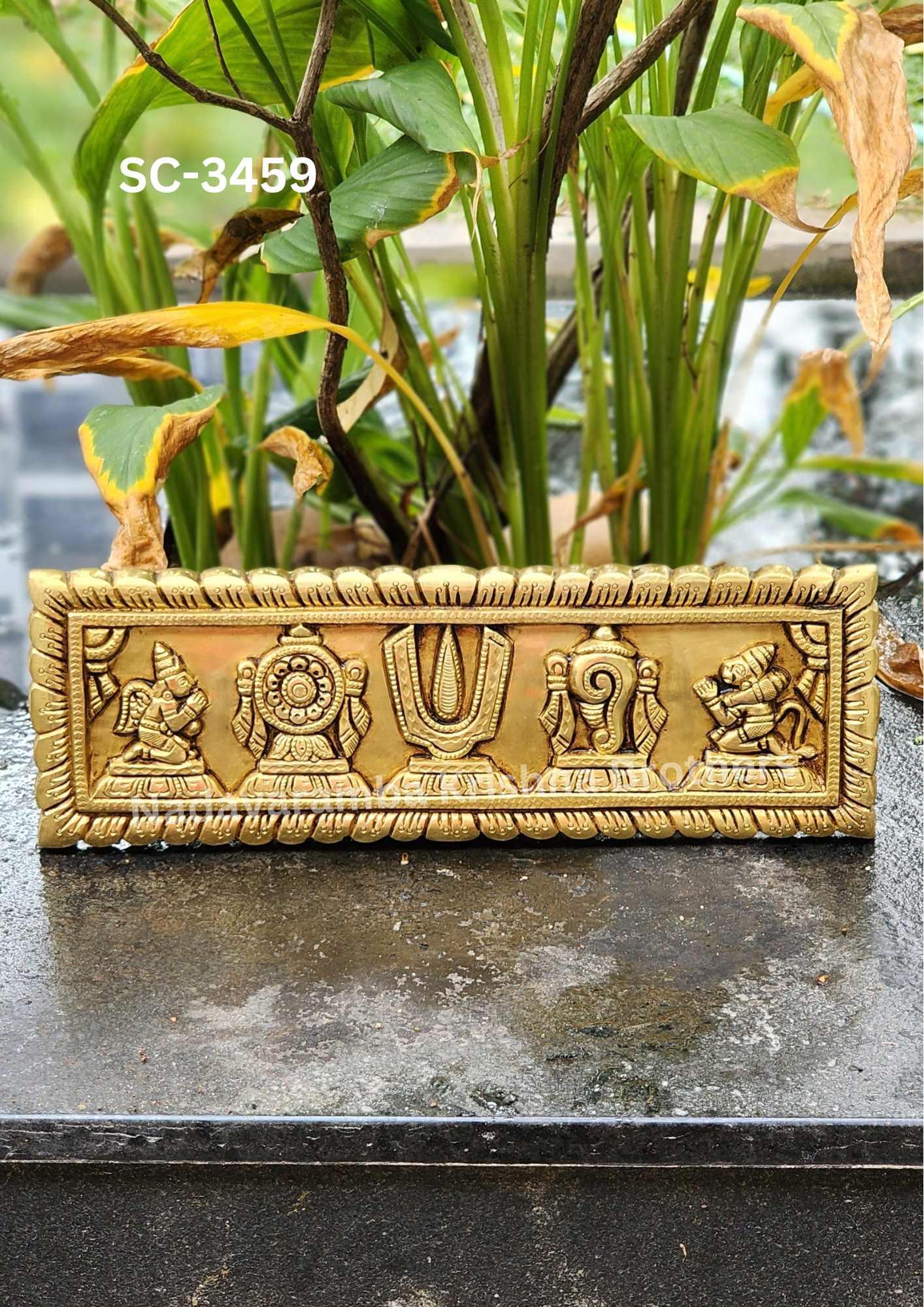 Brass Shank Chakra Wall Hanging Plate (SC-3459) - Image 2