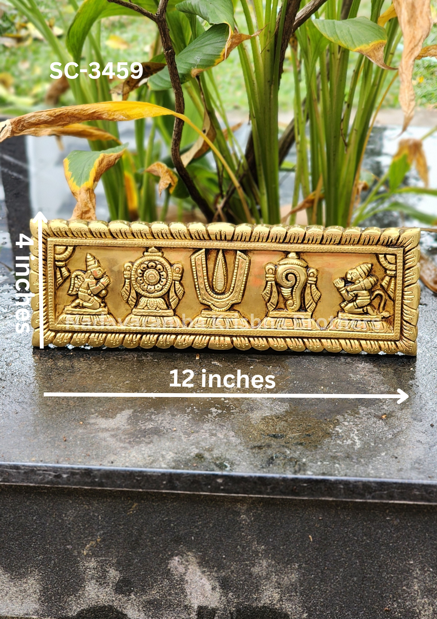 Brass Shank Chakra Wall Hanging Plate (SC-3459) - Image 5