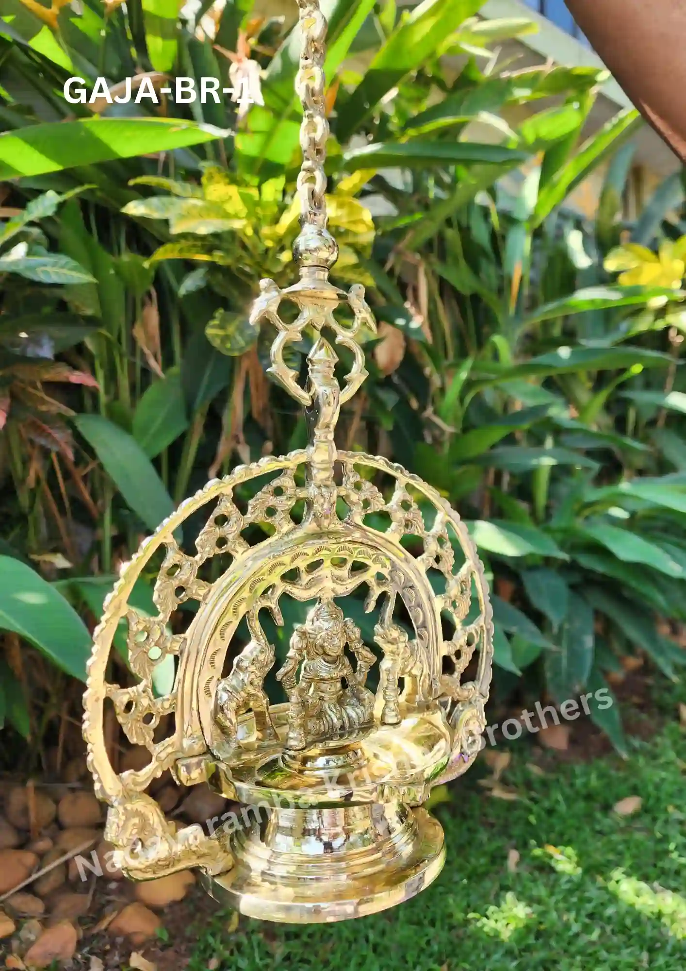 Bronze Handmade Gajalakshmi Hanging Vilakku