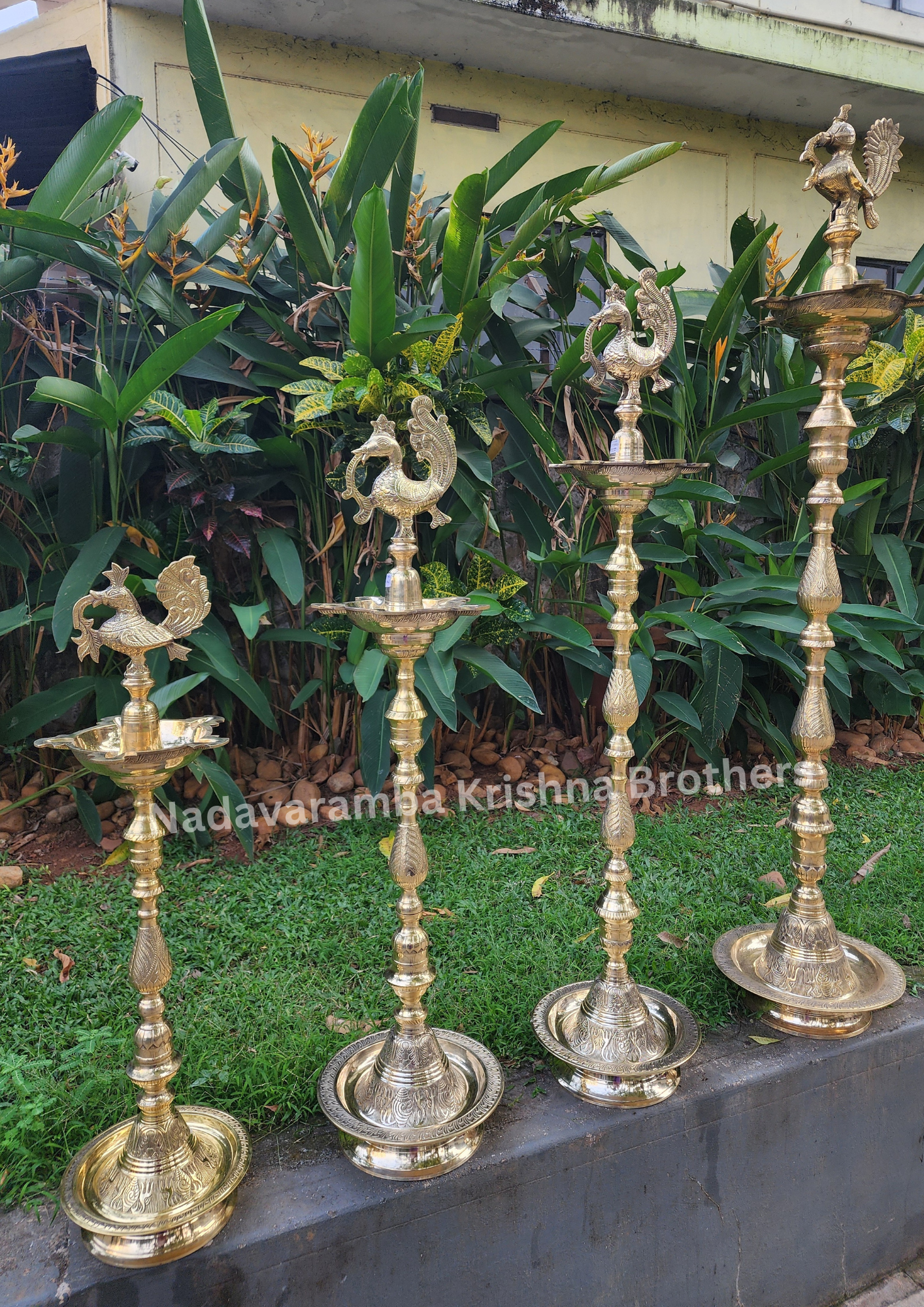 Bronze peacock nilavilakku