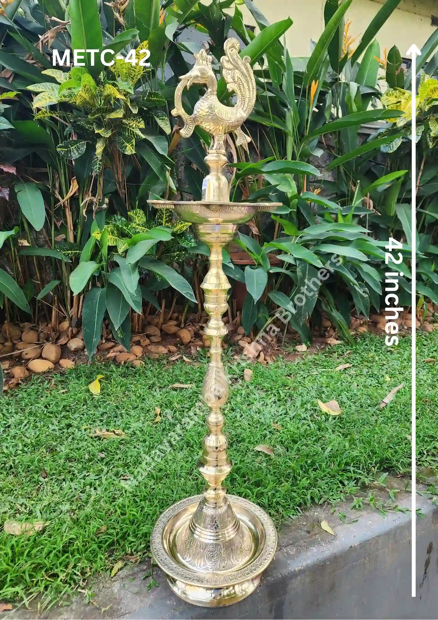 Bronze Peacock Nilavilakku - Image 4